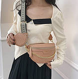 Бананка жіноча на пояс і через плече на широкому ремені з гаманцем, фото 6