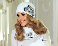 Шапка жіноча "Елеонора" ТІЛЬКИ ЧОРНА