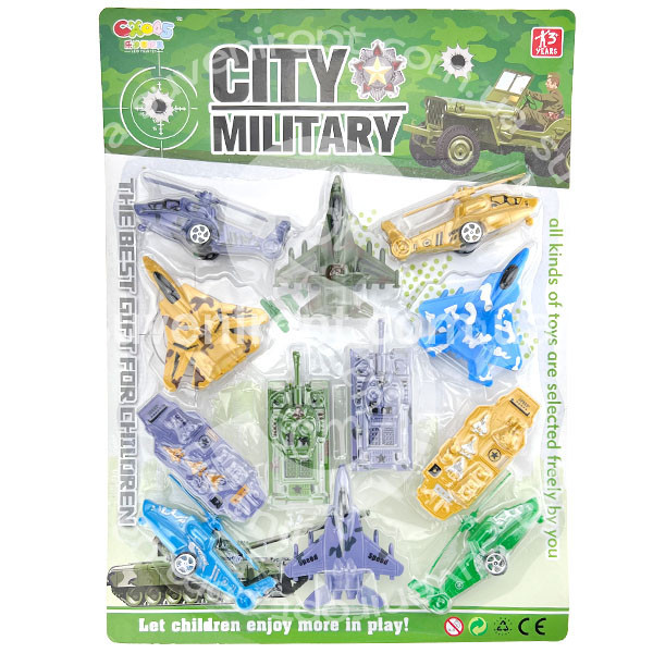 Дитячі іграшки для хлопчика — літаки, гелікоптери дитячий набір — 12 шт., фото 1