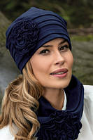 Польський комплект марки Willi "Гліфа" (Glifa set) (шапка та шарф-труба) колір бірюза