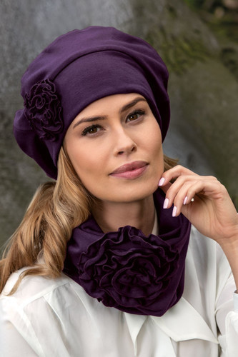 Модний і стильний комплект із берета та шарфа "Гліф" колір бірюза - фото 1 - id-p908414796