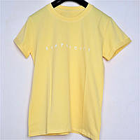 Женская футболка с накатом, 42-44 р-р. Стильная футболка, летняя футболка женская, хлопок