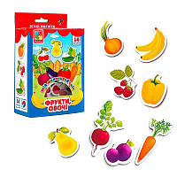 Гр Набір магнітів "Мій маленький світ. Фрукти, Овочі" VT 3106-11 укр  "Vladi Toys"