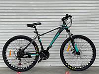 Спортивный велосипед TopRider-611 29 дюймов - 19 рама. Дисковые тормоза. Шимано. Зеленый