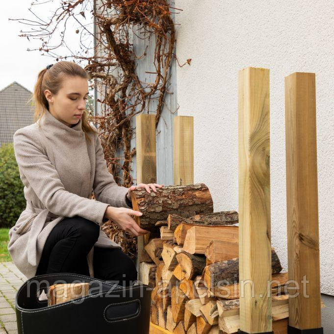 Дерев'яний штабелер для укладання деревини, 16 x 34 x 10 см, 2 шт.