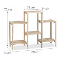 Полка для растений деревянная