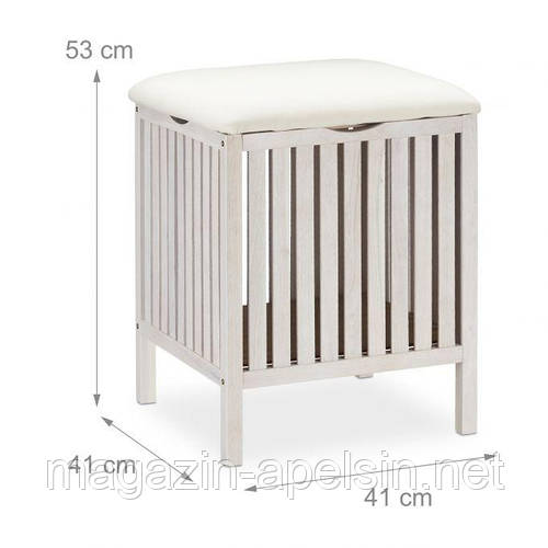 Купить Белая корзина для белья с сиденьем, цена 3145 ₴ — Prom.ua (ID ...