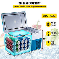 VEVOR 22L Cool Boxes Портативный электрический мини-холодильник для автомобиля и кемпинга