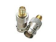 Адаптер антенний SMA Female - BNC Female з'єднувач перехідник для антени, рації, подовжувачів, роутера, фото 2