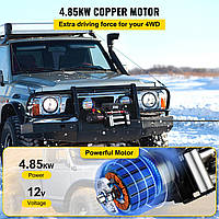 VEVOR 37,33 кг Электрическая лебедка 12V Motor Winch 3 Stage Electric Winch Электрическая моторная лебедка