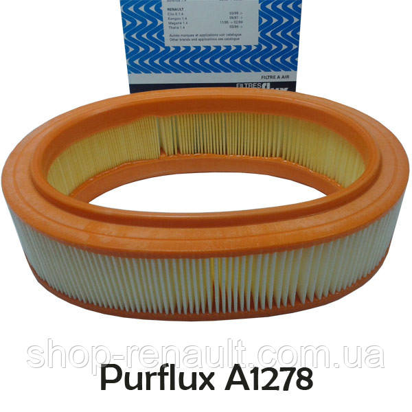 PURFLUX A1278 - Фільтр повітряний Логан Сандеро Кенгу Меган 1.4-1.6MPI