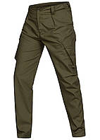 Тактичні штани чоловічі ТТХ ріп-стоп 70% бавовни, олива 48