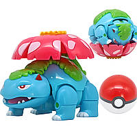 Іграшка Покемон-трансформер Венузавр з Покеболом, 11 см