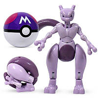 Іграшка Покемон-трансформер М'юту з Покеболом, 12 см