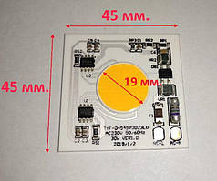 No182 Кераміка LEd cob Smart IC 30 W 220 V 4000 K 45 мм. Круглий світлодіод 30 Вт COB