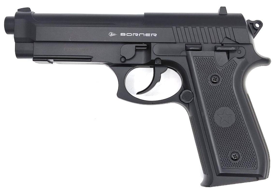 Пневматичний пістолет Borner 92 (Beretta 92F, полімер) JGR