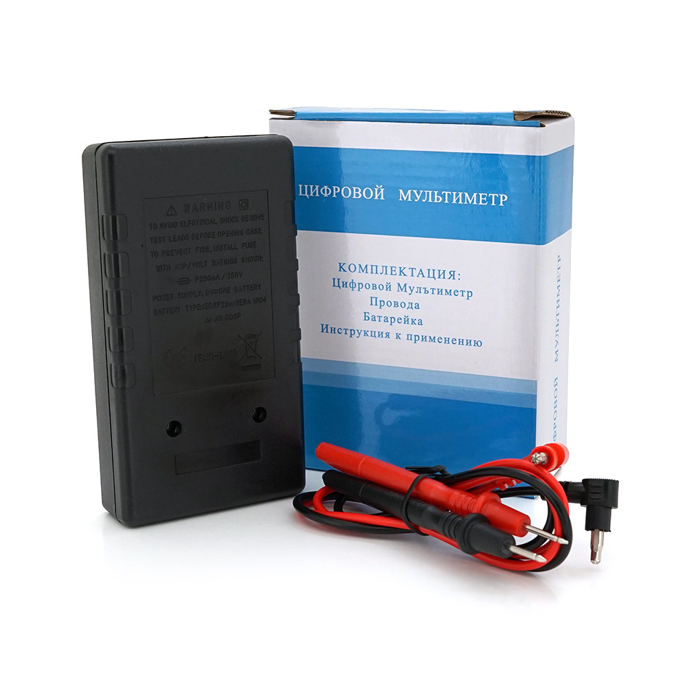 Мультиметр DT-832, Измерение: V, A, R, 150г, 120*68*23mm, Q100 A.