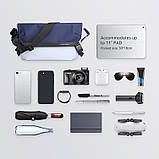 Містка сумка через плече жіноча Mark Ryden MR2819 з відділом під планшет 11" (Сіро-синій), фото 2