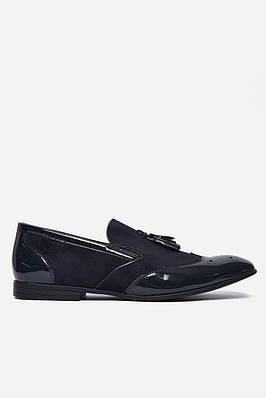 Туфлі чоловічі темно-синього кольору розмір 42 Уцінка                                                156845T Безкоштовна доставка