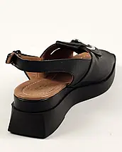 Босоніжки на танкетці Mario Muzi 1769 40 чорні шкіра, фото 4