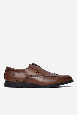 Туфлі чоловічі коричневого кольору розмір 44 Уцінка                                                  156852T Безкоштовна доставка