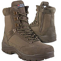Ботинки тактические Mil-Tec с молнией Tactical side zip boot ykk  Brown 12822109.UA