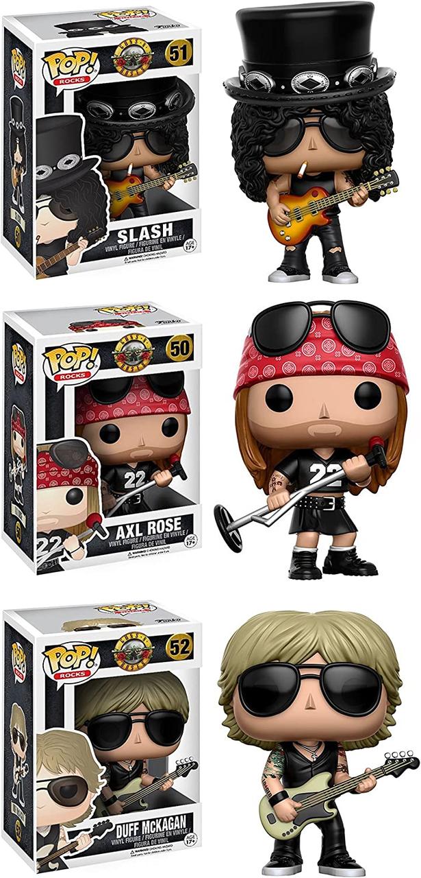 Funko Rocks: Pop Music Guns N Roses Collectors SetSlash, Axl Rose, Duff McKagan Action Figure