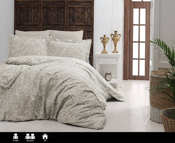 Постільна білизна First Choice - Satin Cotton - Sweta Beige, фото 1