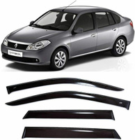 Дефлекторы боковых окон Renault Symbol (Рено Симбл) 2008-2012, ветровики на двери автомобиля