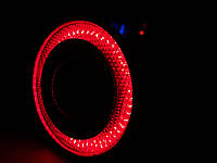Потужні протитуманні ліхтарі LED лінзи 75 мм з Ангельськими Ококами Червоні