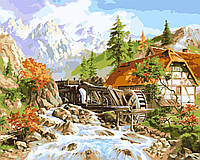 Картина по номерам Горная река. Пейзаж 40*50 см Оригами LW 30520