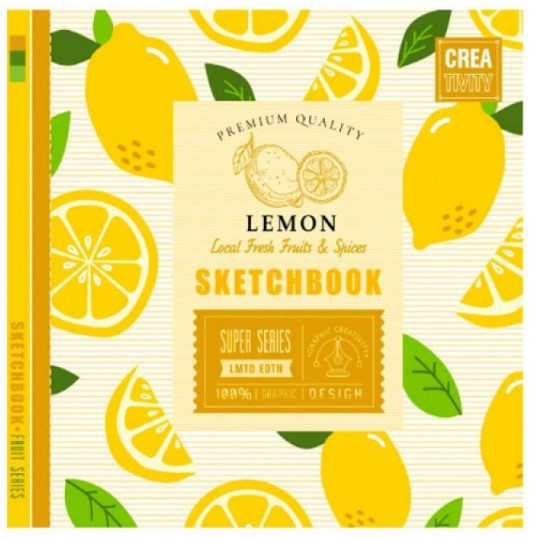 Скетчбук Bourgeois 200*200 36 аркушів 100 г/м2 лимон, фото 1