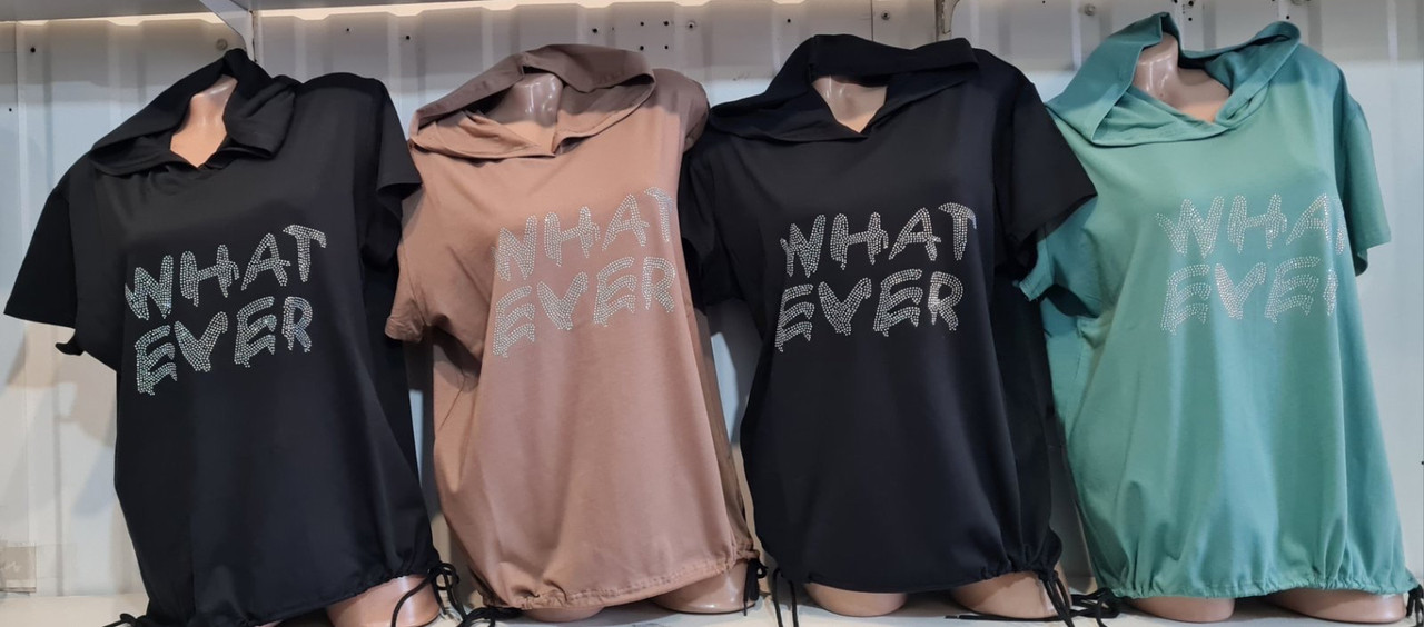 Футболка жіноча з капюшоном трикотаж Туреччина-готувальник (4 шт.), фото 1