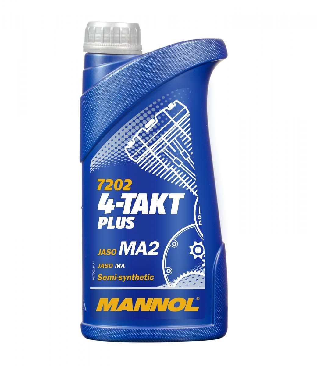 Масло 4Т мотоциклетне полусинтетика MANNOL 4-Takt Plus 7202 1л