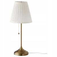 Настільна лампа Ikea Arstid біла латунь 75 Вт