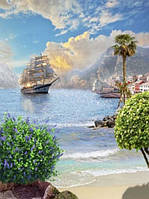 Картина - раскраска по номерам "У берега Хорватии" розмер 40*50 с ( в картоной упаковке )
