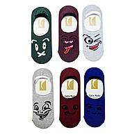 Слідки Жіночі Calze Moda Smile 36-40  з силіконовою п'ятою Асорті