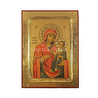 Иверская икона Божьей Матери ручная роспись на холсте 16,5 Х 22,5 см