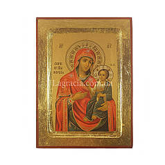 Іверська ікона Божої Матері ручний розпис на холсті 16,5 Х 22,5 см