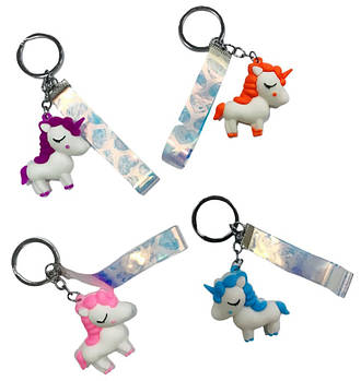 Брелок дитячий SuperBrelok Unicorn 5,5см зі стрічкою №3141