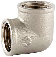 Уголок 1 1/2" ВВ латунный резьбовой фитинг для водопроводных труб никель/профи ASCO Турция