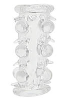 Насадка для потовщення члена з вусиками і кульками прозора Dream Toys Lust Cluster Кайф