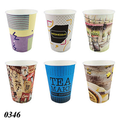 Стакан паперовий одноразовий з Малюнком 340 мл (50шт)