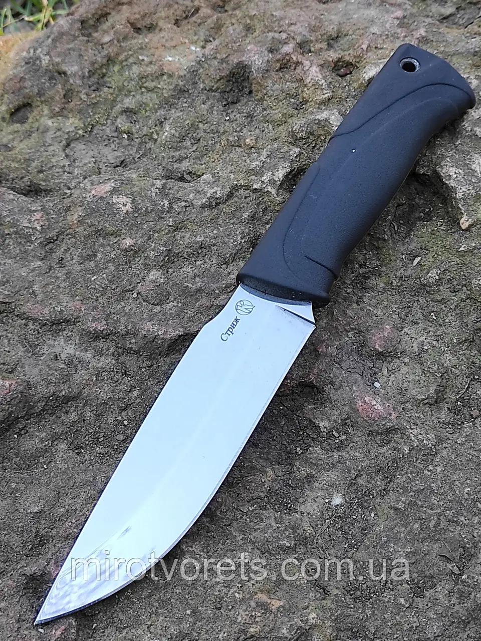 Ніж нескладний Кизляр Стриж, AUS-8, чохол шкіра, світлий клинок,