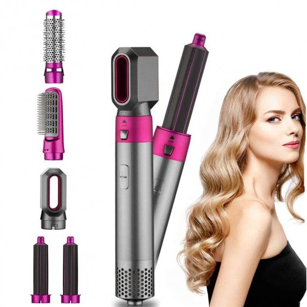 Мультистайлер 5 в 1 Hot Air Styler фен стайлер для завивання та випрямлення волосся 011884 Найкраща ціна
