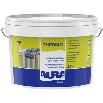 Акрилова емаль для радіаторів Aura Luxpro Thermo глянцева, 0.45л (39423)