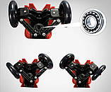 Самокат с родительской ручкой и защитным бортиком 5 в 1 BM5 красный, детский самокат с сиденьем, фото 7