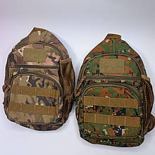 Тактична нагрудна сумка однолямкова через плече Піксель