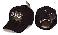 Мужская стильная брендовая бейсболка Dolce Gabbana чёрного цвета размер универсальный