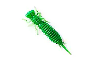 Силиконовая приманка Fanatik Larva 1.6 дюйма цвет 026 стрекоза зелёный с перцем